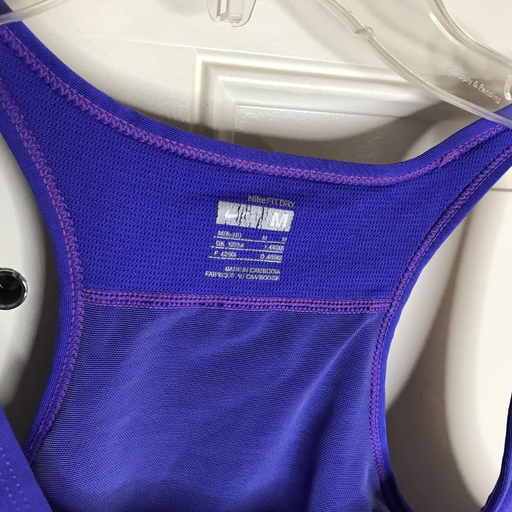 Nike Women's Fit Dry Racerback Tank Purple ~ Size M - Picture 5 of 5